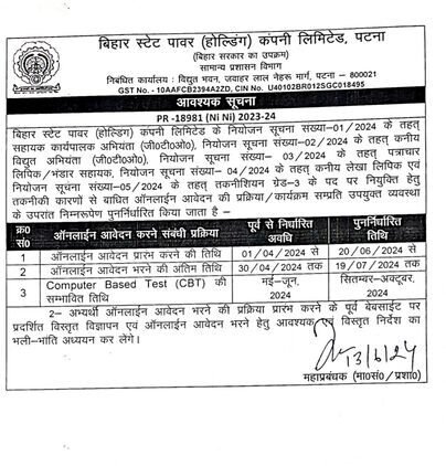 BSPHCL New Vacancy 2024 Notification