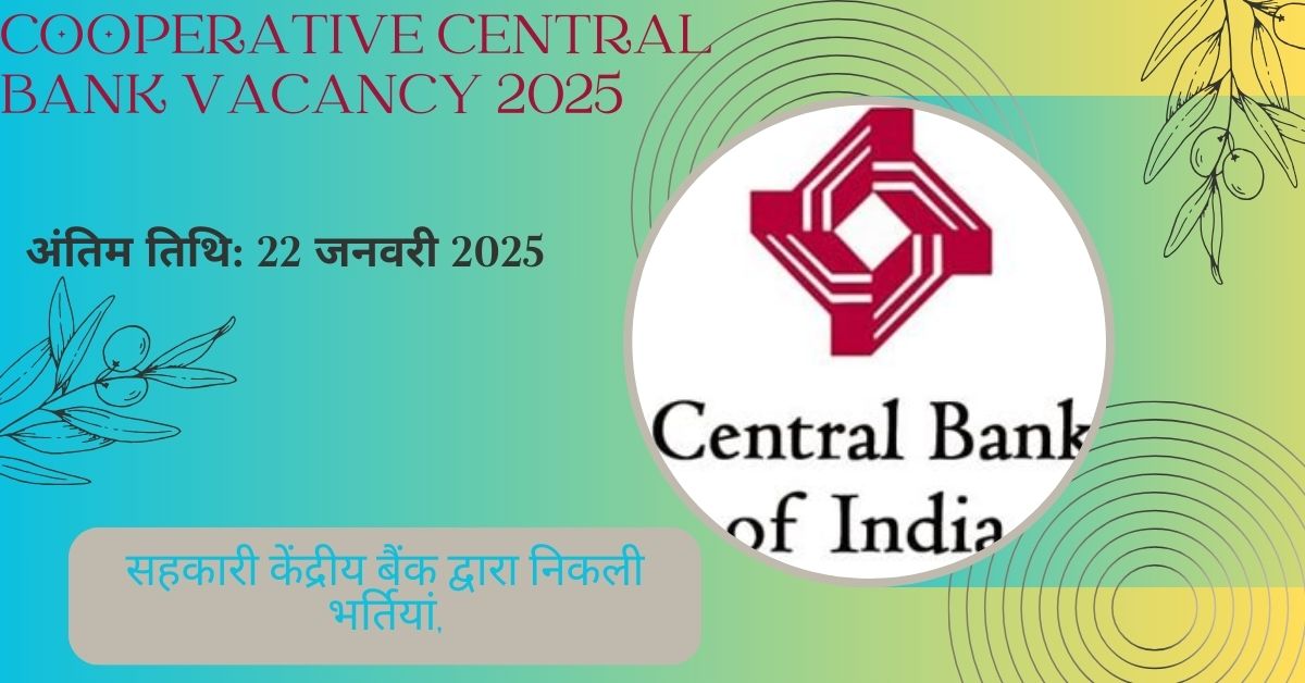 Cooperative Central Bank Vacancy 2025